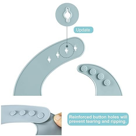 Set of 3 Silicone Baby Bibs – Waterproof, Soft & Unisex (Ages 10–72 Months) - Image 3