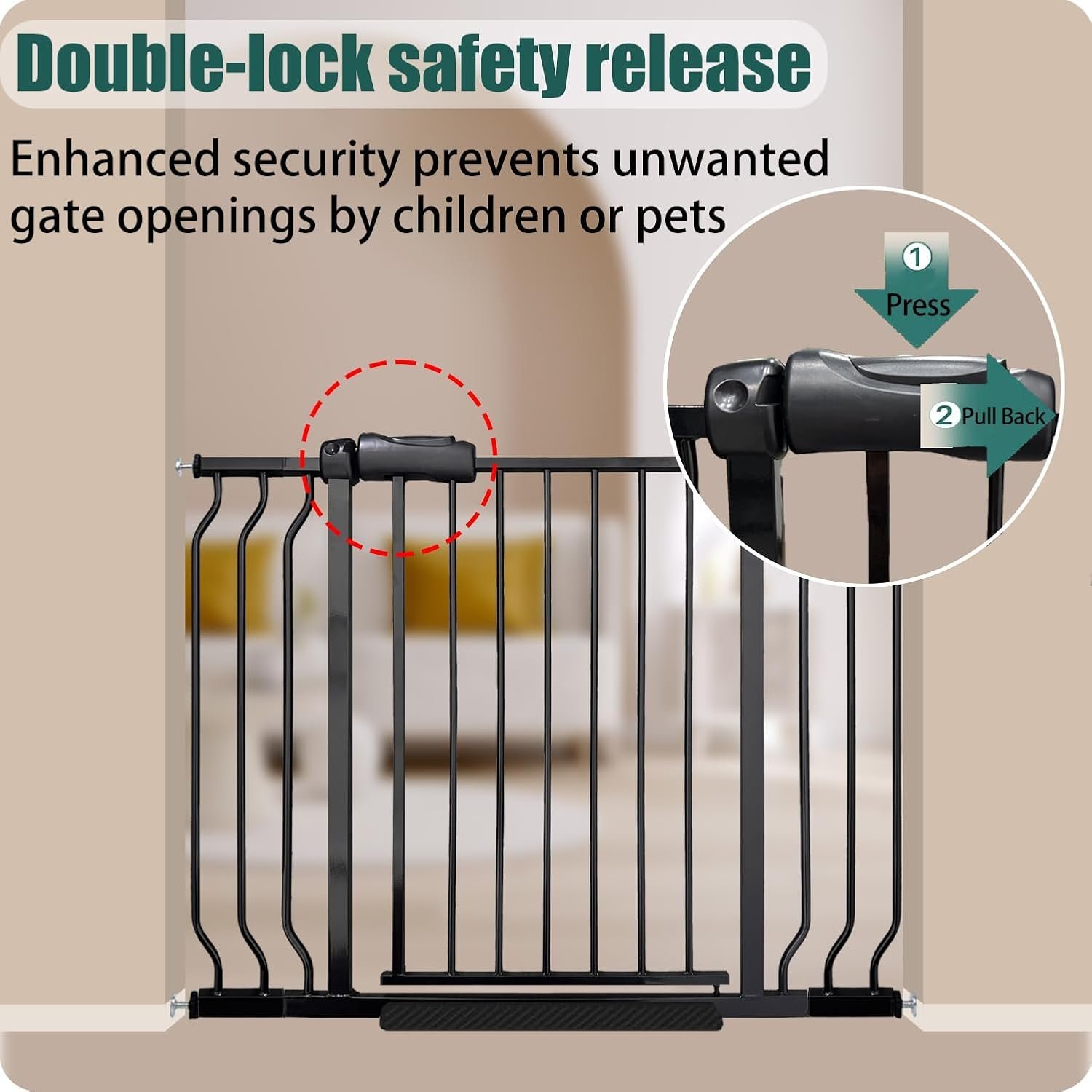Extra Wide Baby Gate with Auto-Close - Image 2