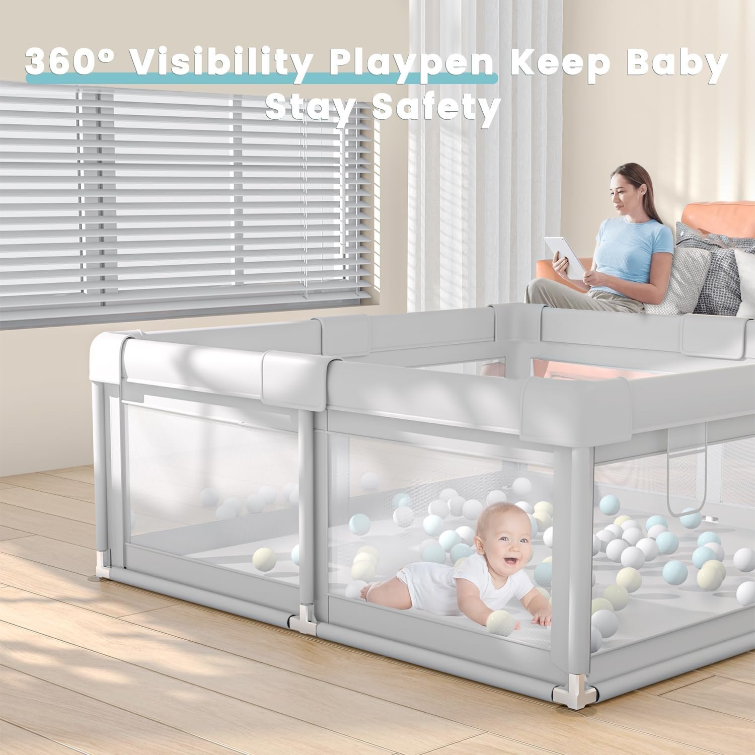 Baby Playpen 50x50 Inch - Image 3