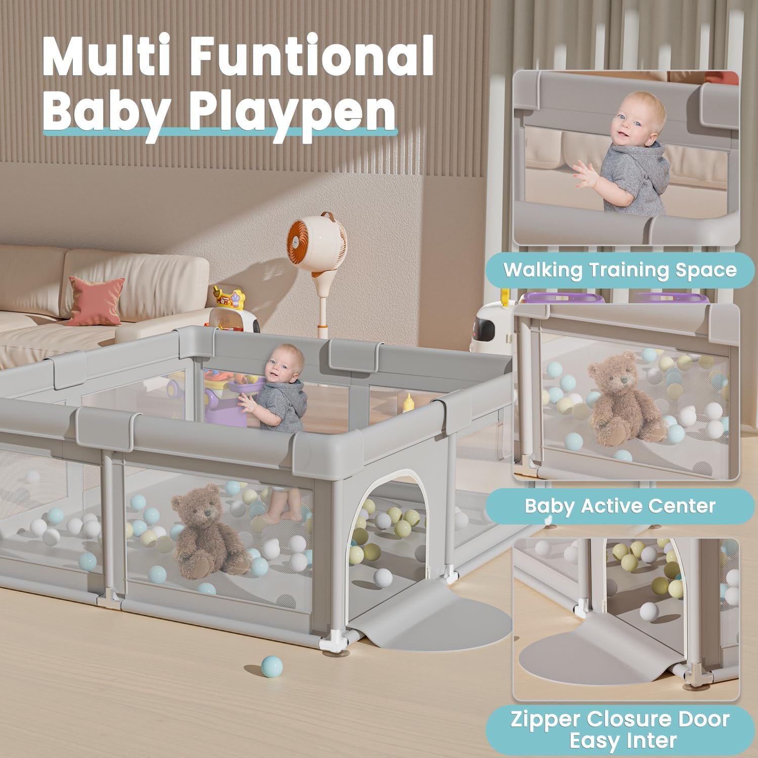Baby Playpen 50x50 Inch - Image 4